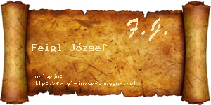 Feigl József névjegykártya