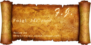 Feigl József névjegykártya